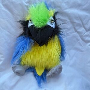 The Puppet Company Parrot Macaw Bird Blue Yellow Green Black Hand Puppet
